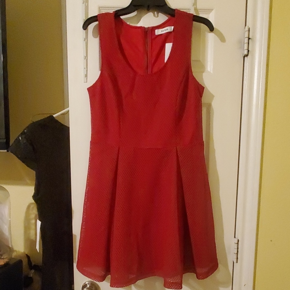 **SOLD** JustFab Red Mesh dress